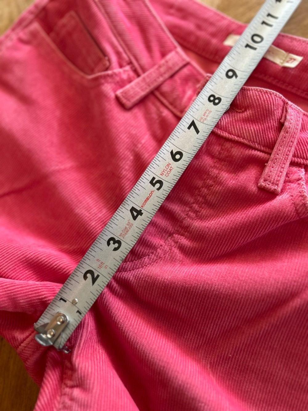 Levi's soft Pink Barbiecore coquette Corduroy Jeans size 27/32 - Picture 11 of 12